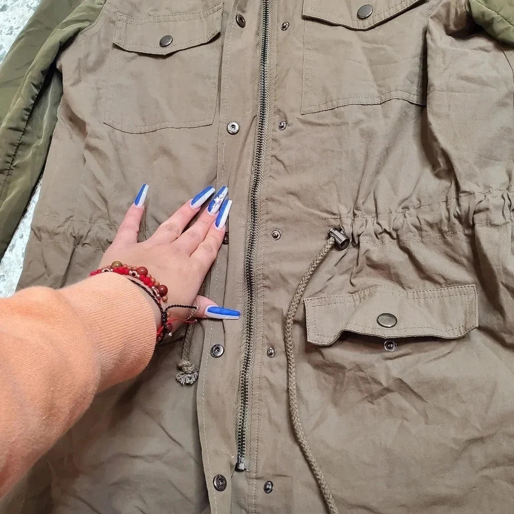 Lulu's Style Sergeant Olive Green Jacket - Picture 4 of 9